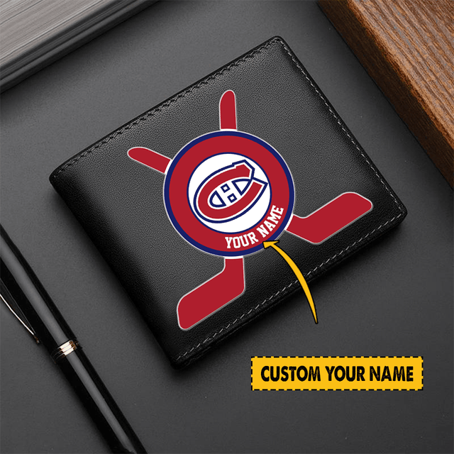 [SUPER SALE] NEW CUSTOMIZED NHL11 MCD MONTREAL CANADIENS LEATHER WALLET