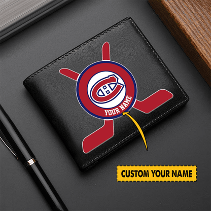 [SUPER SALE] NEW CUSTOMIZED NHL11 MCD MONTREAL CANADIENS LEATHER WALLET
