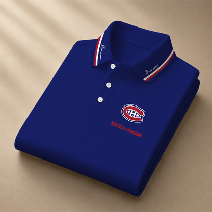 [SUPER SALE] NEW CUSTOMIZED NHL11 MCD MONTREAL CANADIENS POLO SHIRT