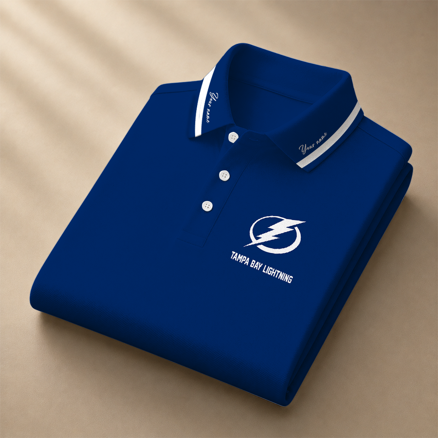 [SUPER SALE] NEW CUSTOMIZED NHL12 TPL TAMPA BAY LIGHTNING POLO SHIRT
