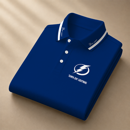 [SUPER SALE] NEW CUSTOMIZED NHL12 TPL TAMPA BAY LIGHTNING POLO SHIRT