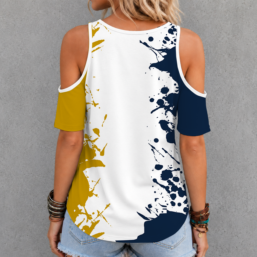[FAN FAVORITE] NEW CUSTOMIZED NCAA MFF12 NFI NOTRE DAME FIGHTING IRISH CRISS CROSS V-NECK TOP