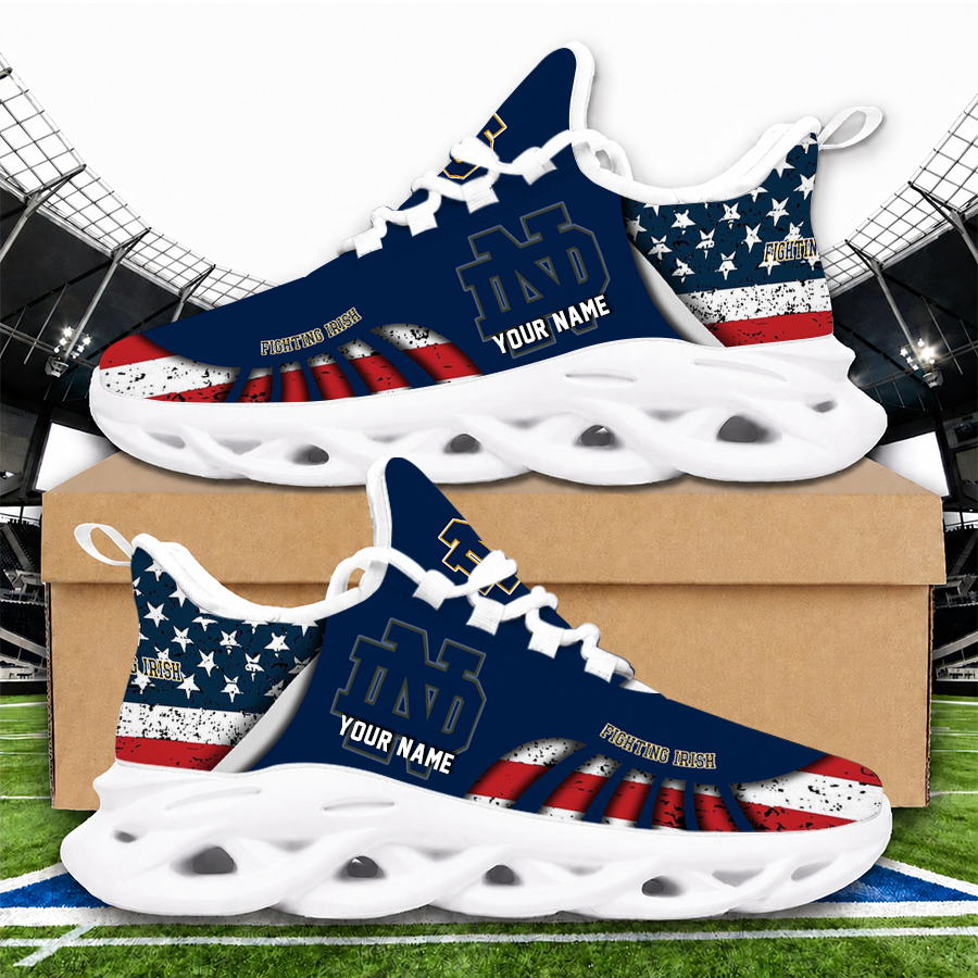[FAN FAVORITE] NEW CUSTOMIZED NCAA MFF12 NFI NOTRE DAME FIGHTING IRISH UNISEX CLUNKY SNEAKERS