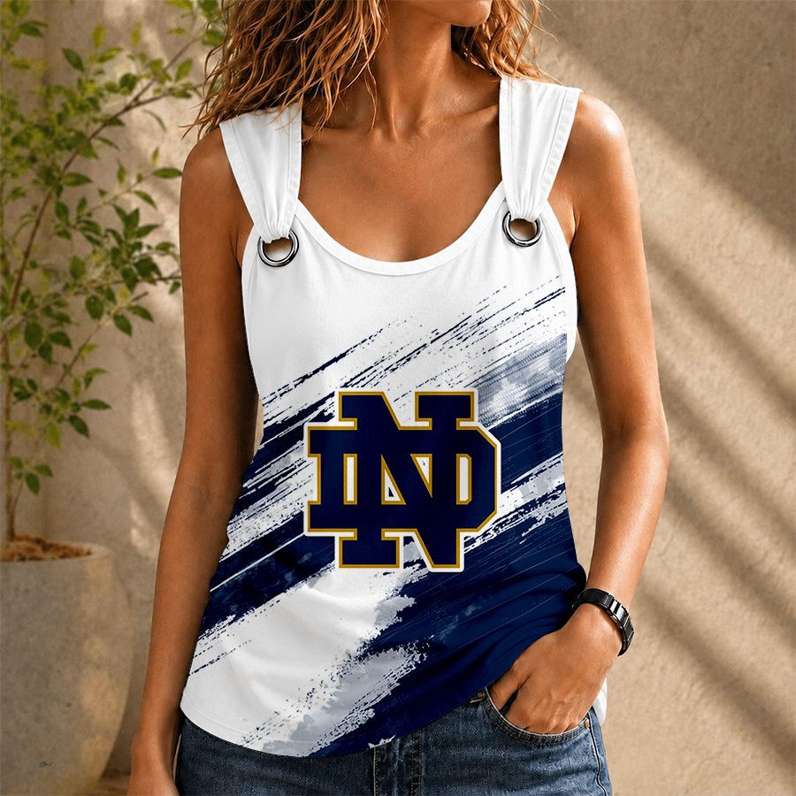 [FAN FAVORITE] NEW CUSTOMIZED NCAA MFF12 NFI NOTRE DAME FIGHTING IRISH O-RING SHOULDER TANK TOP