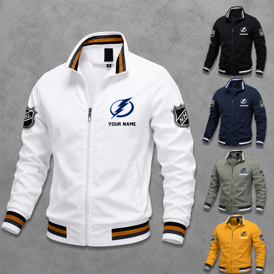 [SUPER SALE] NEW CUSTOMIZED NHL12 TPL TAMPA BAY LIGHTNING MULTICOLOR MEN'S CASUAL JACKET