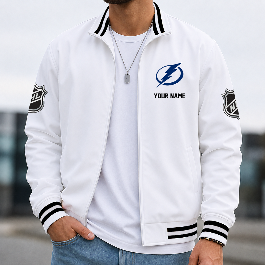 [SUPER SALE] NEW CUSTOMIZED NHL12 TPL TAMPA BAY LIGHTNING MULTICOLOR MEN'S CASUAL JACKET