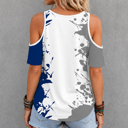 [SUPER SALE] NEW CUSTOMIZED NHL12 TPL TAMPA BAY LIGHTNING CRISS CROSS V-NECK TOP