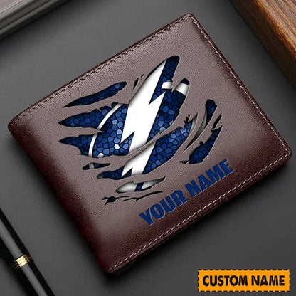 [SUPER SALE] NEW CUSTOMIZED NHL12 TPL TAMPA BAY LIGHTNING LEATHER WALLET