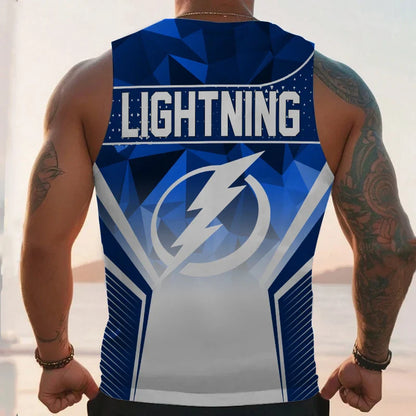 LIMITED EDITION - NEW CUSTOMIZED NHL12 TB LIGHTNING UNISEX TANK TOP