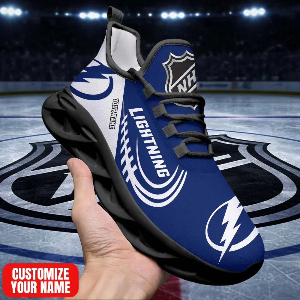 LIMITED EDITION - NEW CUSTOMIZED NHL12 TPL TB LIGHTNING PREMIUM CLUNKY SNEAKERS