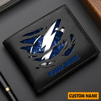 [SUPER SALE] NEW CUSTOMIZED NHL12 TPL TAMPA BAY LIGHTNING LEATHER WALLET