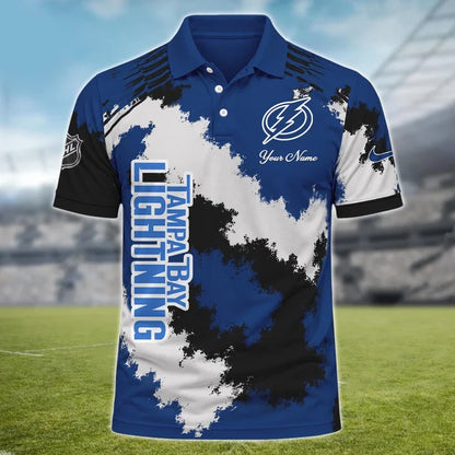 [SUPER SALE] NEW CUSTOMIZED NHL12 TPL TAMPA BAY LIGHTNING POLO SHIRT