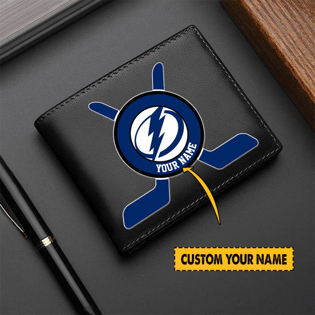 [SUPER SALE] NEW CUSTOMIZED NHL12 TPL TAMPA BAY LIGHTNING LEATHER WALLET