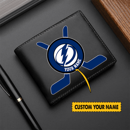 [SUPER SALE] NEW CUSTOMIZED NHL12 TPL TAMPA BAY LIGHTNING LEATHER WALLET