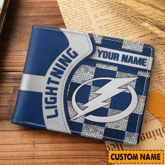[SUPER SALE ] NEW CUSTOMIZED NHL12 TPL TAMPA BAY LIGHTNING LEATHER WALLET