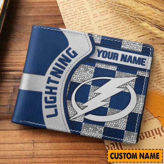 [SUPER SALE ] NEW CUSTOMIZED NHL12 TPL TAMPA BAY LIGHTNING LEATHER WALLET