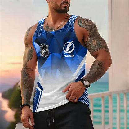 LIMITED EDITION - NEW CUSTOMIZED NHL12 TB LIGHTNING UNISEX TANK TOP