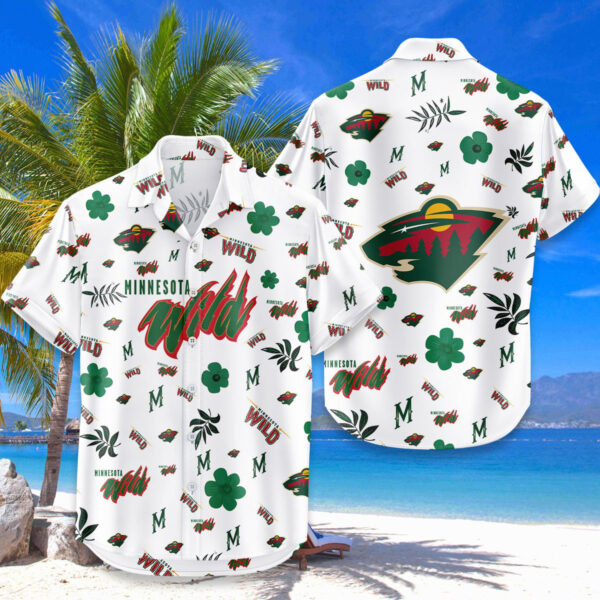 [SUPER SALE ]  NEW CUSTOMIZED NHL13 MNW MINNESOTA WILD UNISEX HAWAIIAN SHIRT