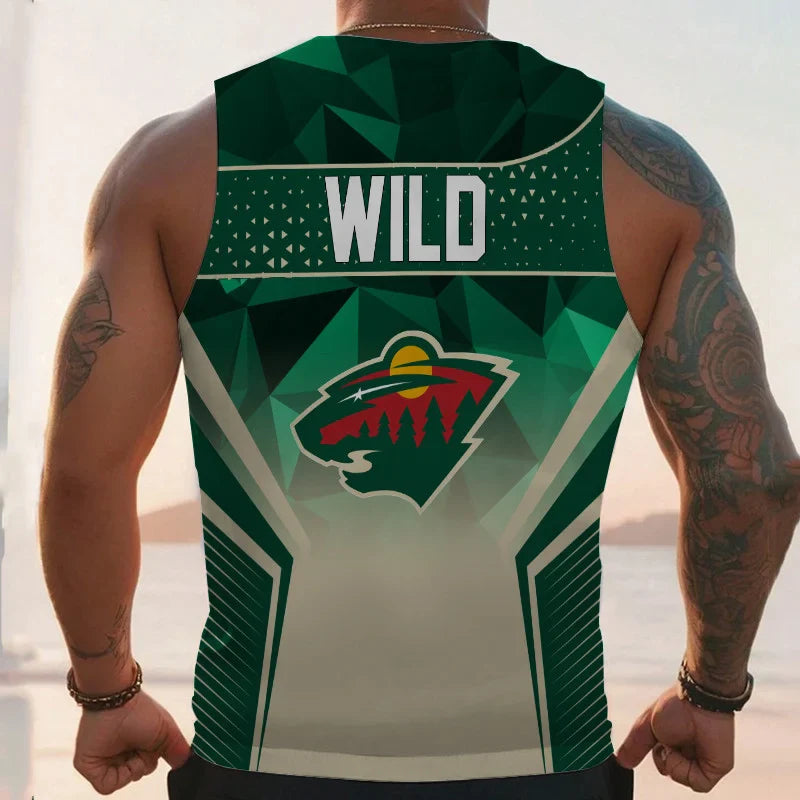 LIMITED EDITION - NEW CUSTOMIZED NHL13 MN WILD UNISEX TANK TOP