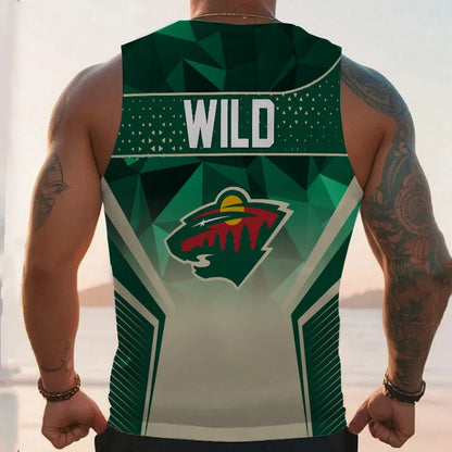 LIMITED EDITION - NEW CUSTOMIZED NHL13 MN WILD UNISEX TANK TOP
