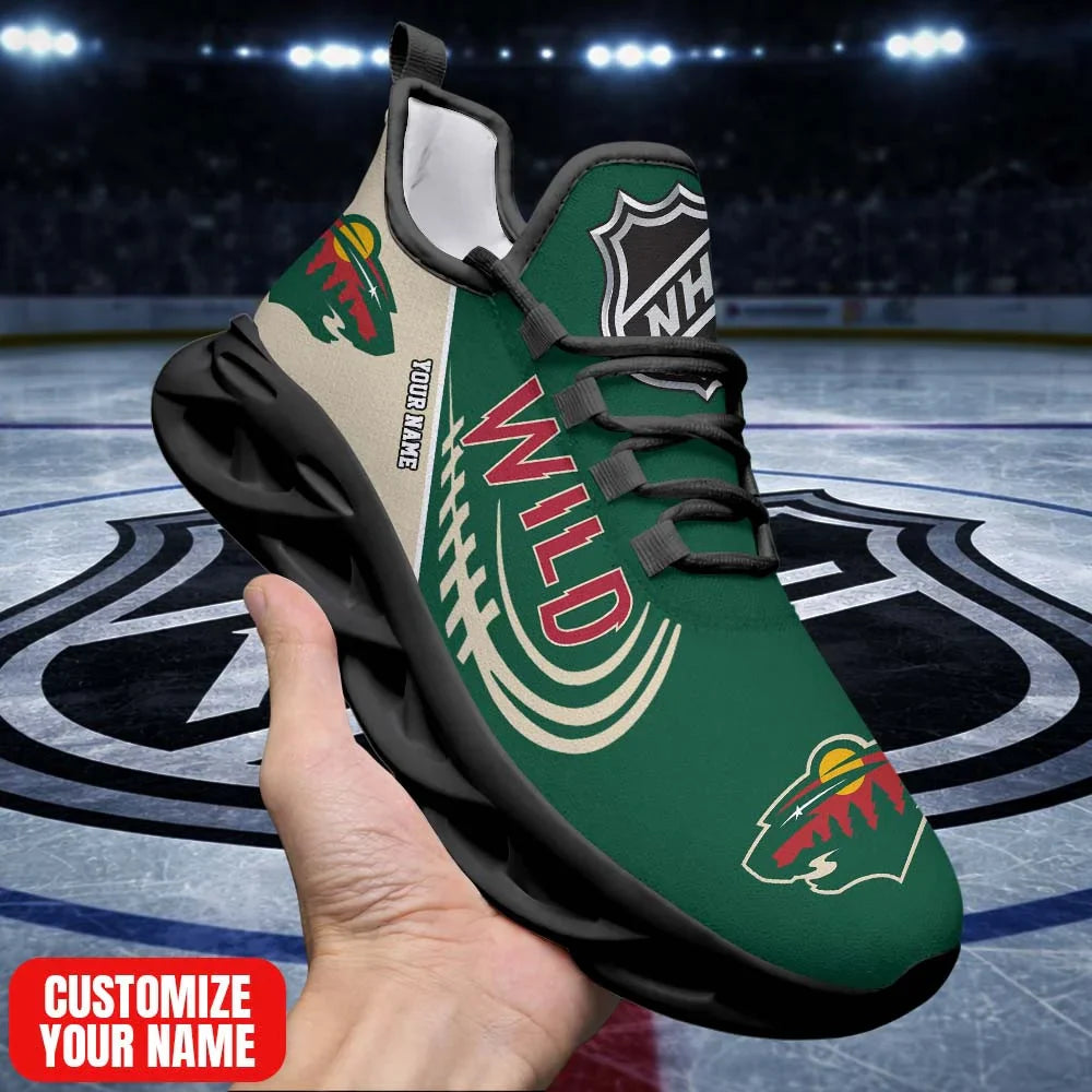 LIMITED EDITION - NEW CUSTOMIZED NHL13 MNW MN WILD PREMIUM CLUNKY SNEAKERS