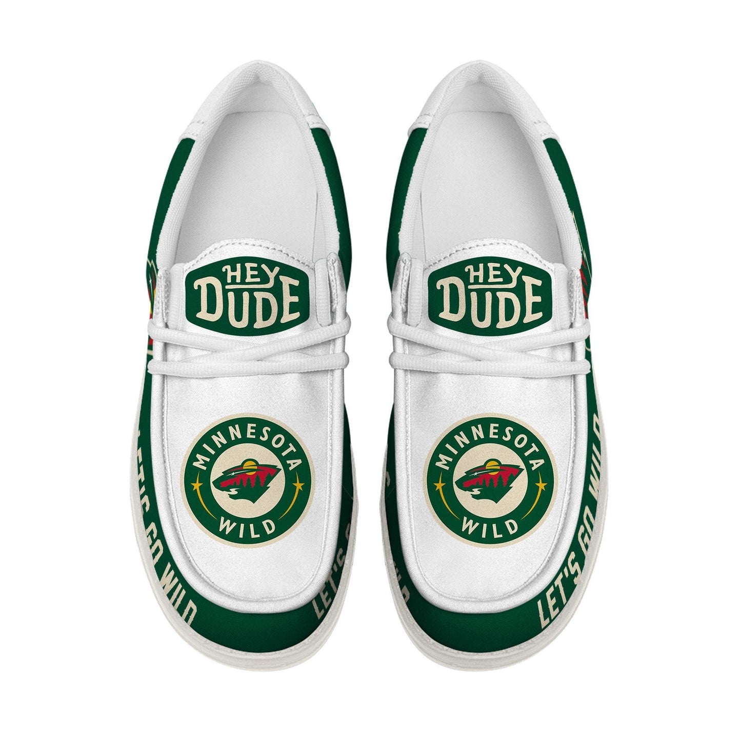 [SUPER SALE ] NEW CUSTOMIZED NHL13 MNW MINNESOTA WILD LOAFER SHOES