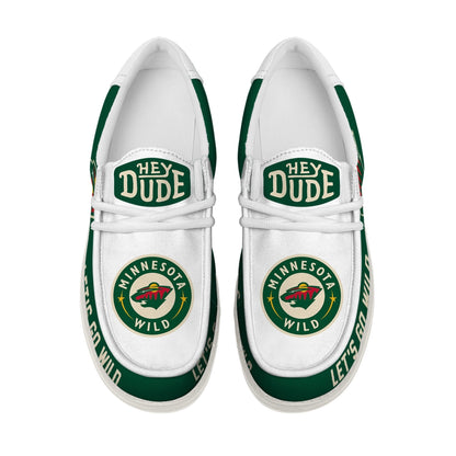 [SUPER SALE ] NEW CUSTOMIZED NHL13 MNW MINNESOTA WILD LOAFER SHOES