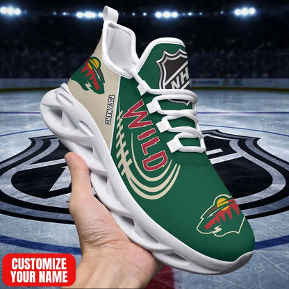 LIMITED EDITION - NEW CUSTOMIZED NHL13 MNW MN WILD PREMIUM CLUNKY SNEAKERS