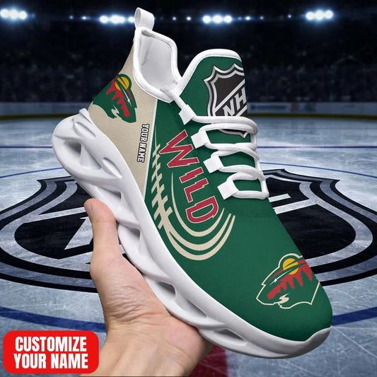 LIMITED EDITION - NEW CUSTOMIZED NHL13 MNW MN WILD PREMIUM CLUNKY SNEAKERS