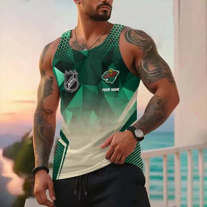 LIMITED EDITION - NEW CUSTOMIZED NHL13 MN WILD UNISEX TANK TOP