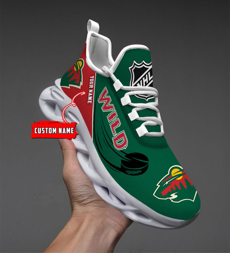 [SUPER SALE] NEW CUSTOMIZED NHL13 MNW MINNESOTA WILD CLUNKY SNEAKERS