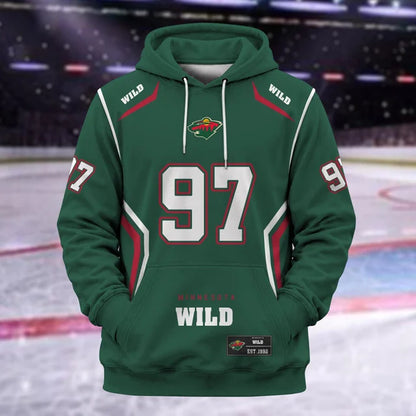 [SUPER SALE] NEW CUSTOMIZED NHL13 MNW MINNESOTA WILD T-SHIRT, HOODIE, ZIP HOODIE