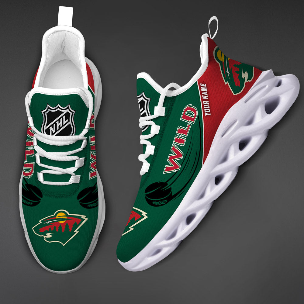 [SUPER SALE] NEW CUSTOMIZED NHL13 MNW MINNESOTA WILD CLUNKY SNEAKERS