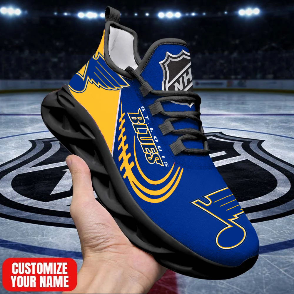 LIMITED EDITION - NEW CUSTOMIZED NHL14 SLB SL BLUES PREMIUM CLUNKY SNEAKERS