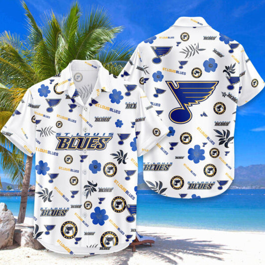 [SUPER SALE ]  NEW CUSTOMIZED NHL14 SLB ST. LOUIS BLUES UNISEX HAWAIIAN SHIRT