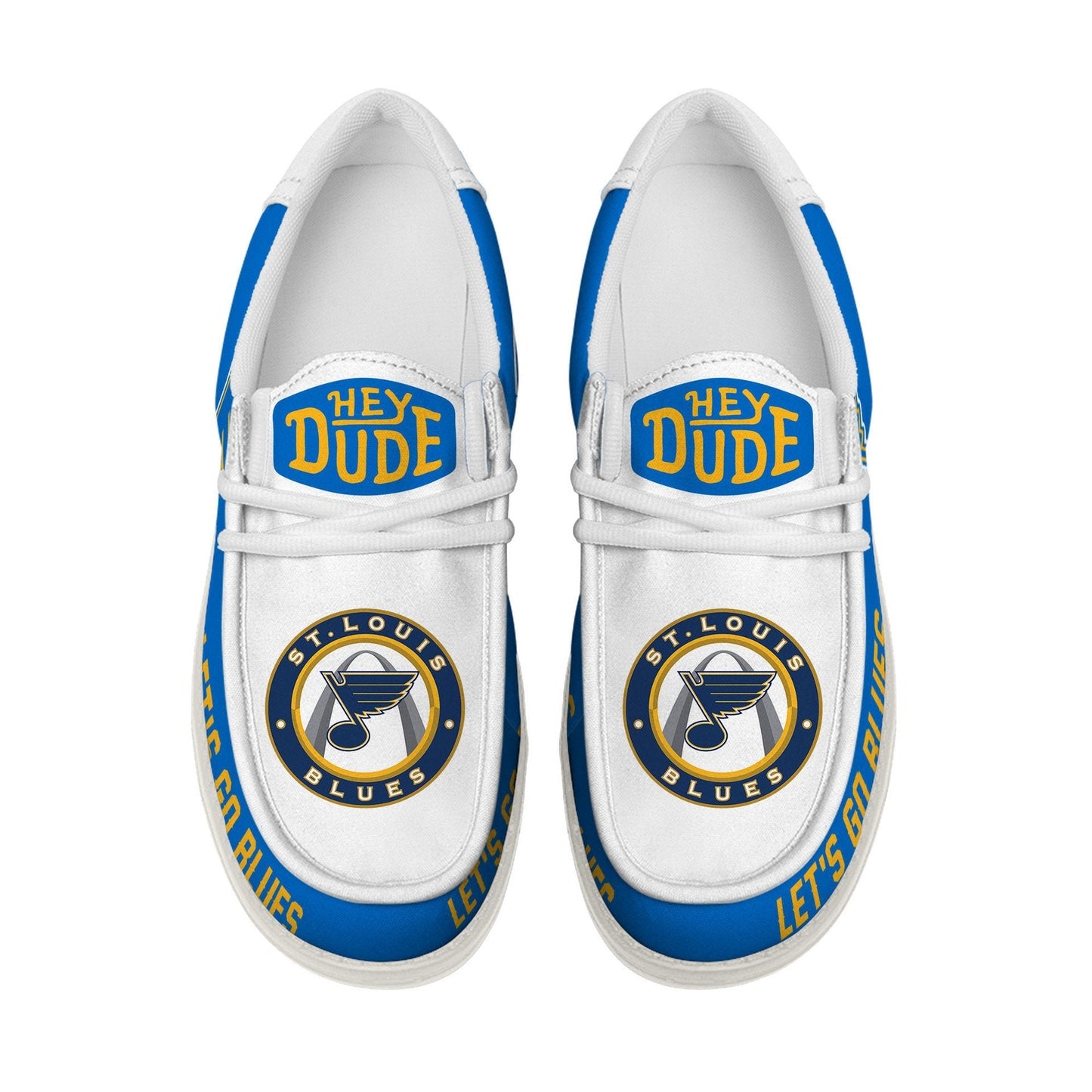 [SUPER SALE ] NEW CUSTOMIZED NHL14 SLB ST. LOUIS BLUES LOAFER SHOES