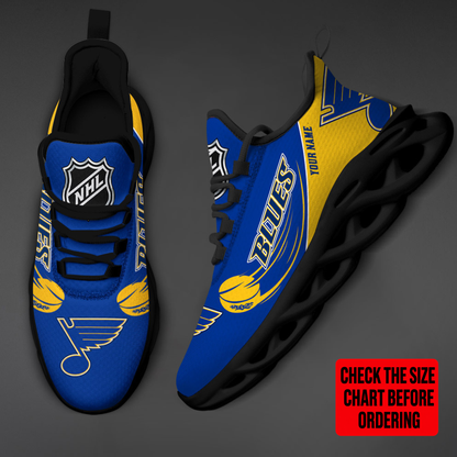 [SUPER SALE] NEW CUSTOMIZED NHL14 SLB ST. LOUIS BLUES CLUNKY SNEAKERS