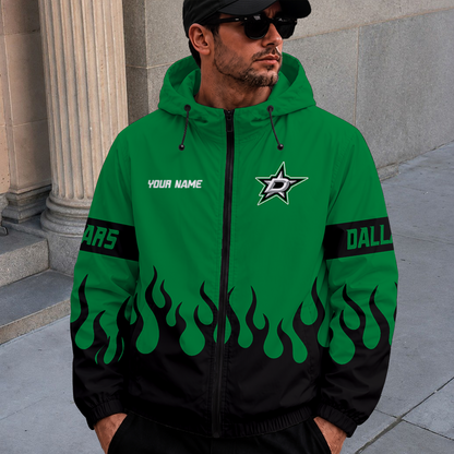 [SUPER SALE] NEW CUSTOMIZED NHL15 DLS DALLAS STARS WINDBREAKER JACKET