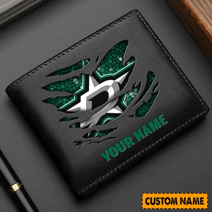 [SUPER SALE] NEW CUSTOMIZED NHL15 DLS DALLAS STARS LEATHER WALLET