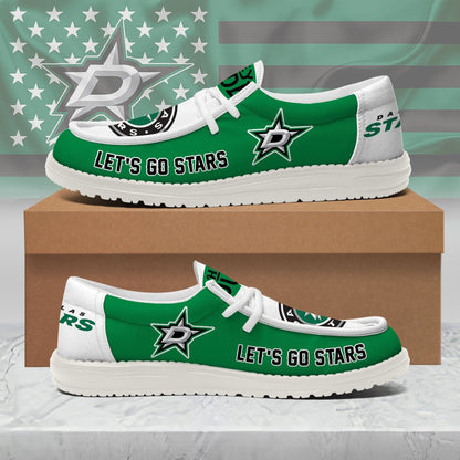 [SUPER SALE ] NEW CUSTOMIZED NHL15 DLS DALLAS STARS LOAFER SHOES
