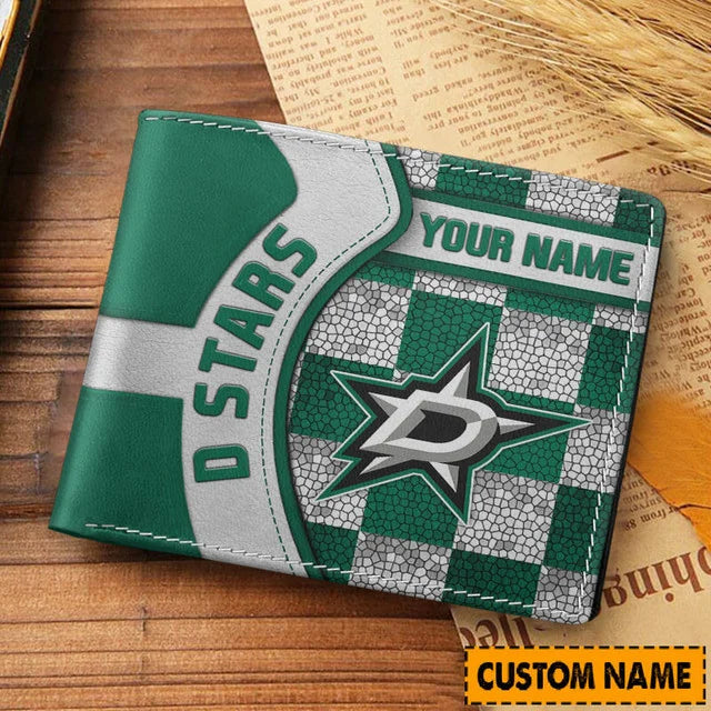 [SUPER SALE ] NEW CUSTOMIZED NHL15 DLS DALLAS STARS LEATHER WALLET
