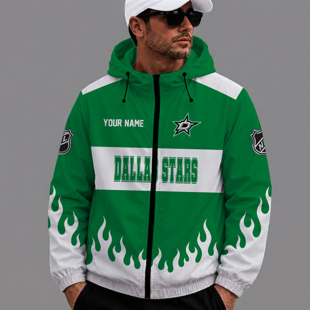 [SUPER SALE] NEW CUSTOMIZED NHL15 DLS DALLAS STARS WINDBREAKER JACKET