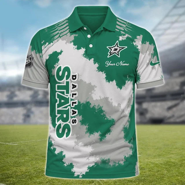 [SUPER SALE] NEW CUSTOMIZED NHL15 DLS DALLAS STARS POLO SHIRT