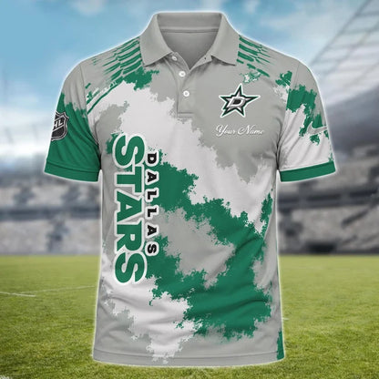 [SUPER SALE] NEW CUSTOMIZED NHL15 DLS DALLAS STARS POLO SHIRT