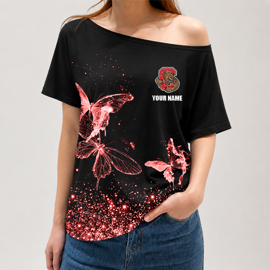 [FAN FAVORITE] NEW CUSTOMIZED NCAA MFF16 CBR CORNELL BIG RED OFF-SHOULDER SHIRT