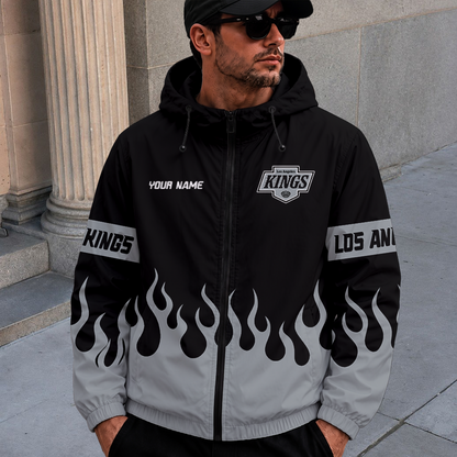 [SUPER SALE] NEW CUSTOMIZED NHL16 LAK LOS ANGELES KINGS WINDBREAKER JACKET