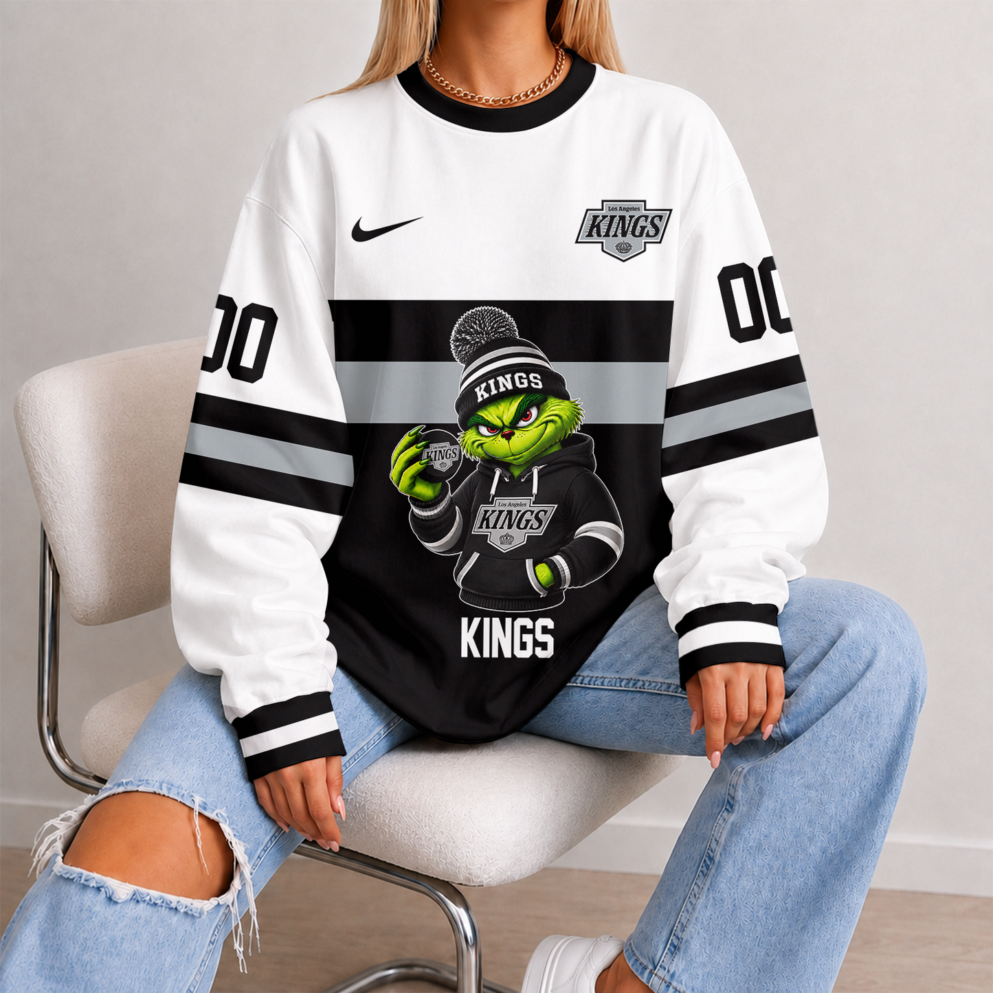 [SUPER SALE] NEW CUSTOMIZED NHL16 LAK LOS ANGELES KINGS UNISEX SWEATSHIRT