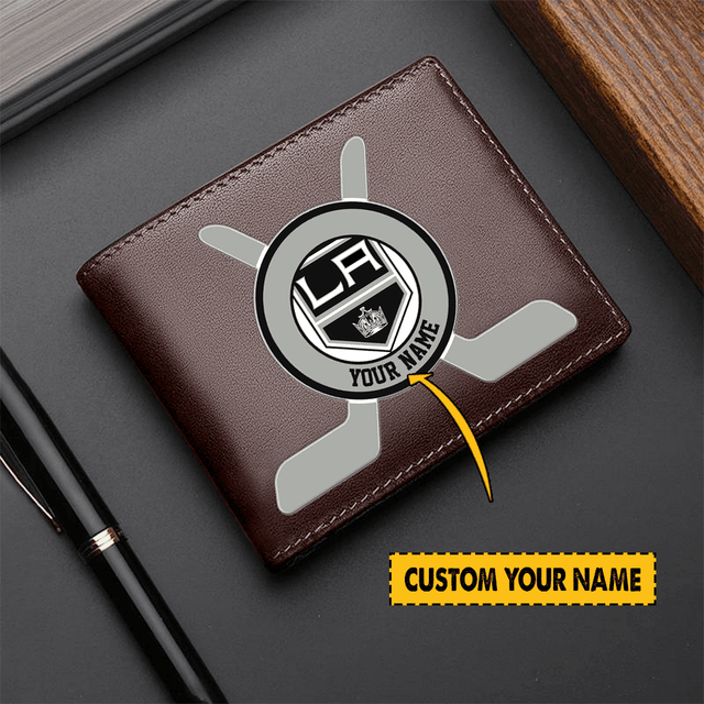 [SUPER SALE] NEW CUSTOMIZED NHL16 LAK LOS ANGELES KINGS LEATHER WALLET