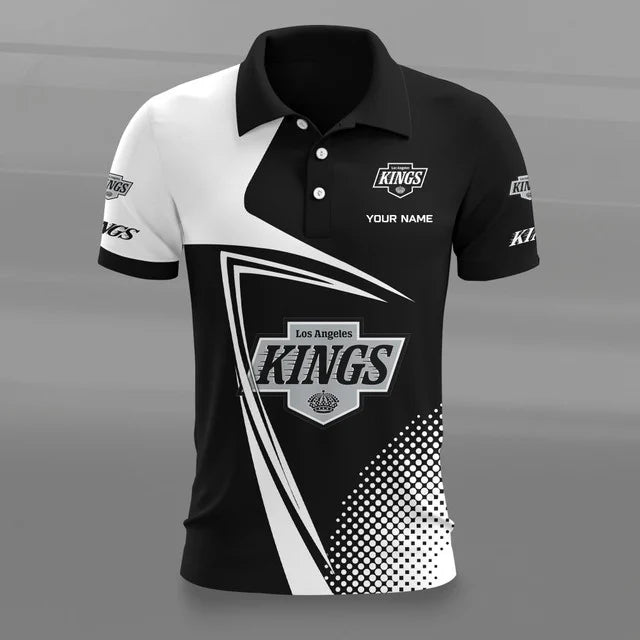 [SUPER SALE] NEW CUSTOMIZED NHL16 LAK LOS ANGELES KINGS POLO SHIRT