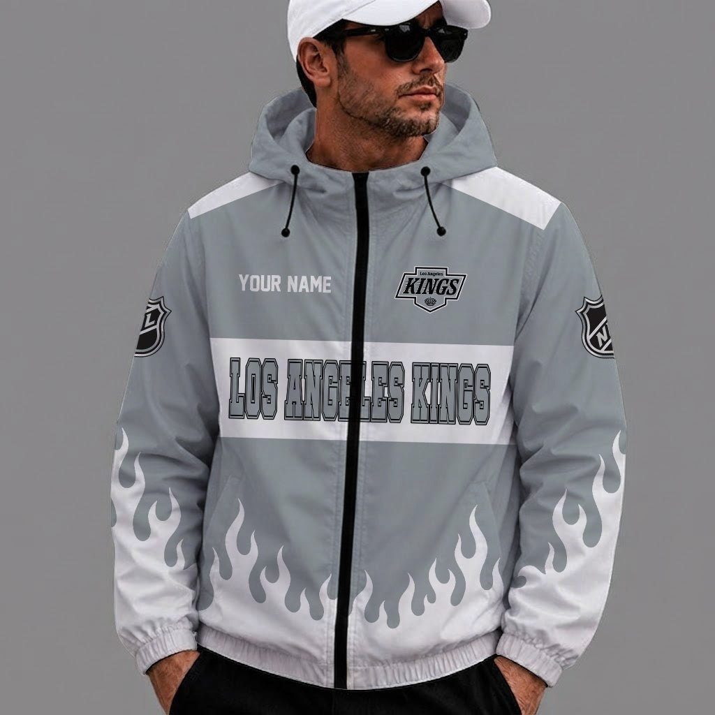 [SUPER SALE] NEW CUSTOMIZED NHL16 LAK LOS ANGELES KINGS WINDBREAKER JACKET